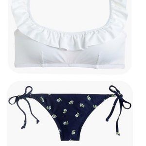 J. Crew Ruffle String Bikini, Tiny Bouquet Floral